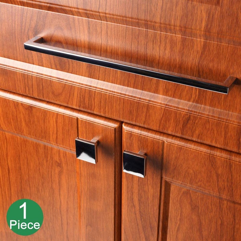 KOOFIZO Solid Square Bar Cabinet Handle - Chrome Furniture Pull, 10 Inch/256mm Screwhole Distance, 1-Piece for Kitchen Cupboard Door, Bedroom Dresser Drawer, Bathroom Wardrobe Hardware - Image 4